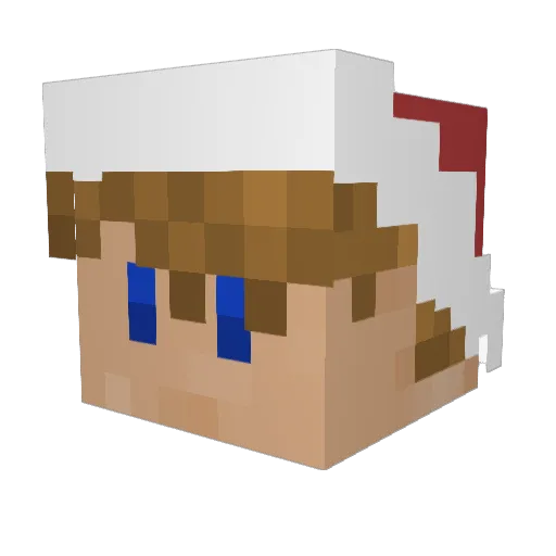 Dogsleds Minecraft avatar head, 3D render