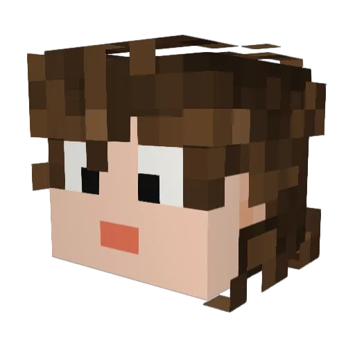DoguTas Minecraft avatar head, 3D render