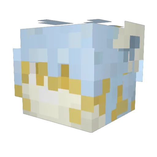 Doguiinhoo Minecraft avatar head, 3D render