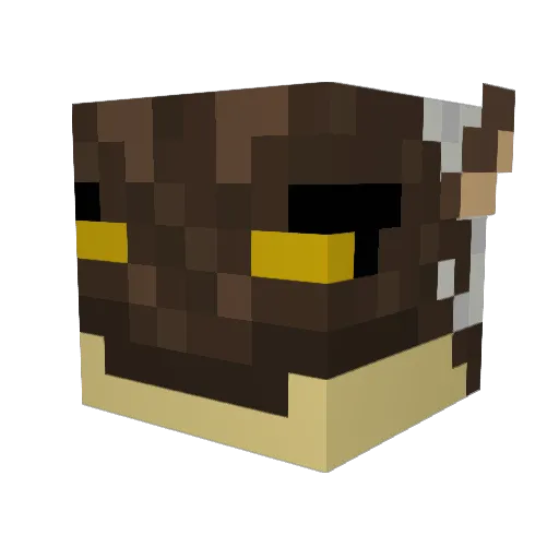 Dogureqs Minecraft avatar head, 3D render