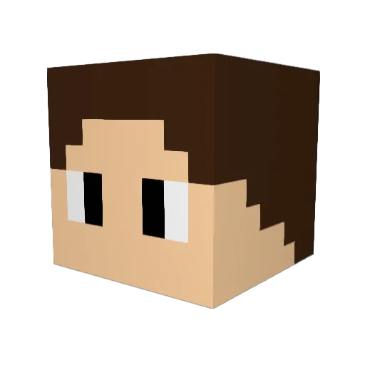 Dogy_54 Minecraft avatar head, 3D render