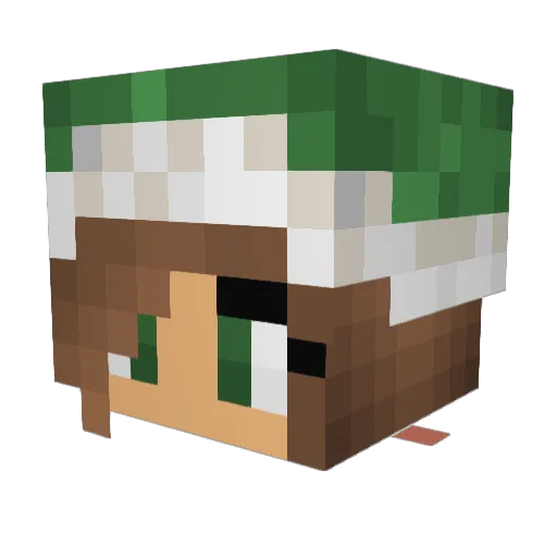 Doh_ Minecraft avatar head, 3D render