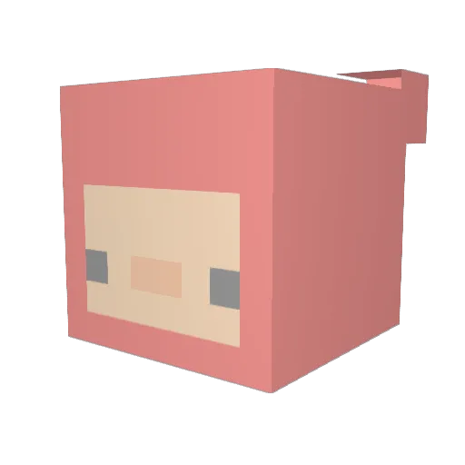 Dohaji Minecraft avatar head, 3D render