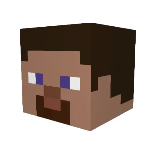 Dohnys Minecraft avatar head, 3D render