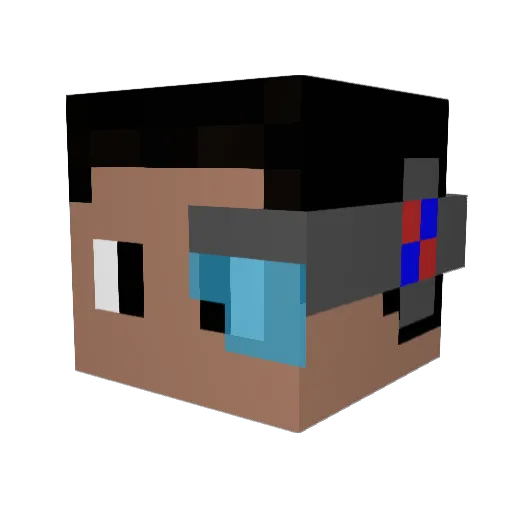 Doid00Yeah Minecraft avatar head, 3D render