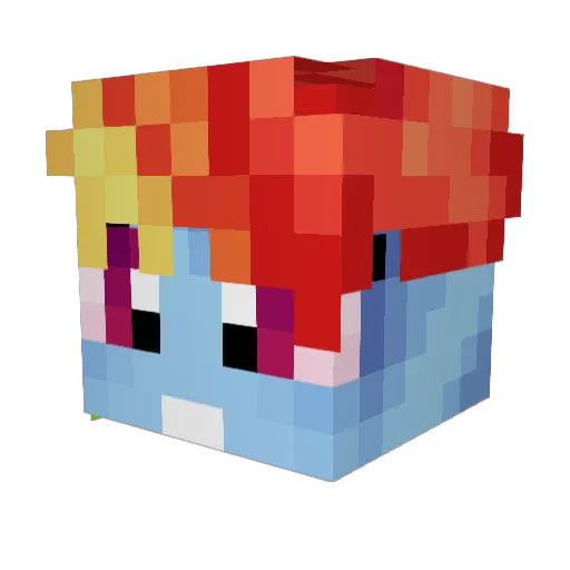 Doigt2Fait Minecraft avatar head, 3D render