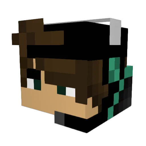 Doiksy Minecraft avatar head, 3D render