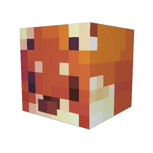Doiosy Minecraft avatar head, 3D render