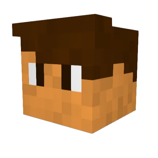 Dojje Minecraft avatar head, 3D render