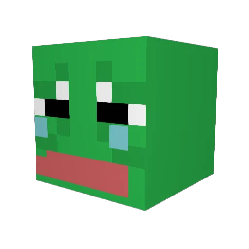 Dojunk Minecraft avatar head, 3D render