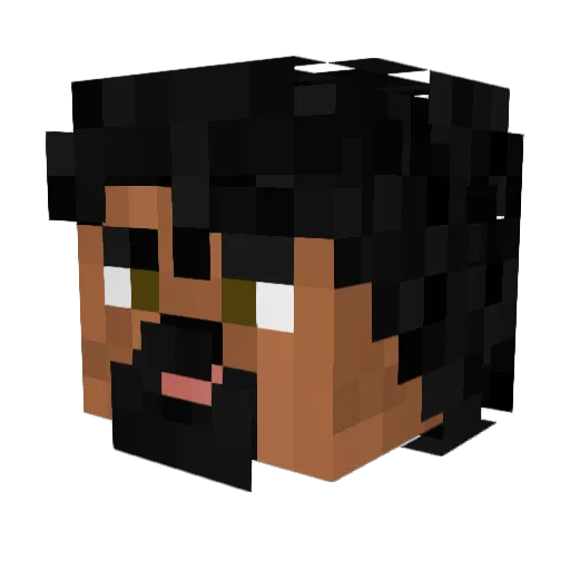 DokAziz Minecraft avatar head, 3D render