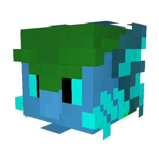 Dok_Aya Minecraft avatar head, 3D render