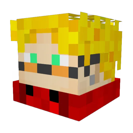 Dok_See Minecraft avatar head, 3D render