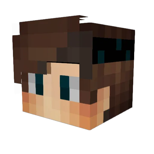 Dokager Minecraft avatar head, 3D render