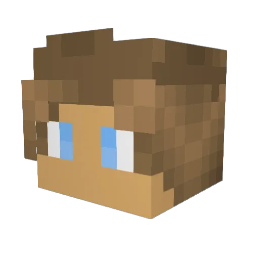 Dokazen Minecraft avatar head, 3D render