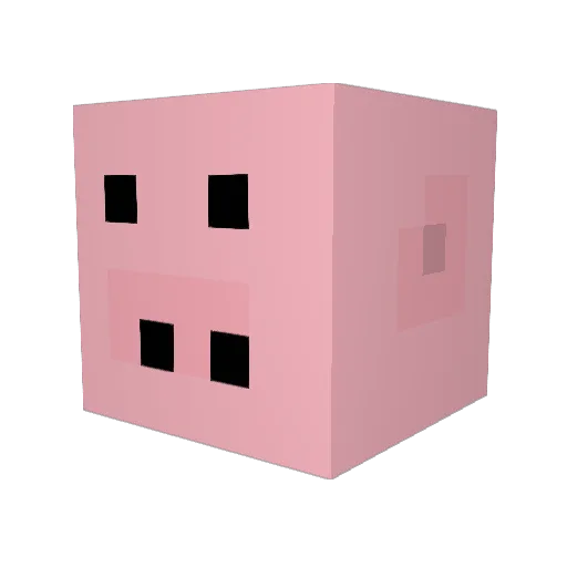 Dokdo_Korean Minecraft avatar head, 3D render