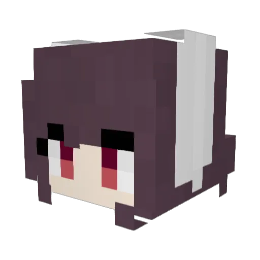 DokiDokiWakuWaku Minecraft avatar head, 3D render