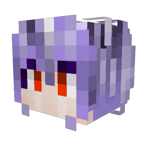 DokiRei Minecraft avatar head, 3D render