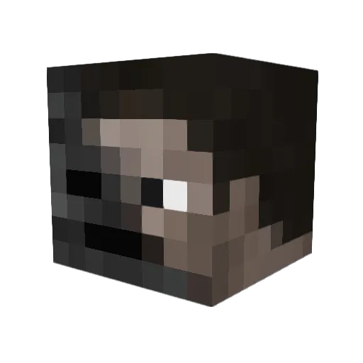 Dokics Minecraft avatar head, 3D render