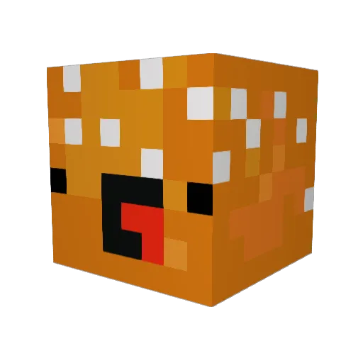 Dokil Minecraft avatar head, 3D render