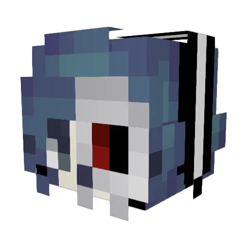 Dokkoni Minecraft avatar head, 3D render