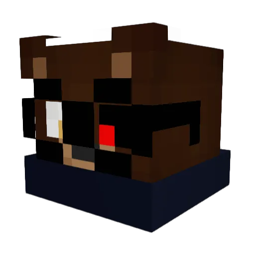 DokkuMaFejm Minecraft avatar head, 3D render