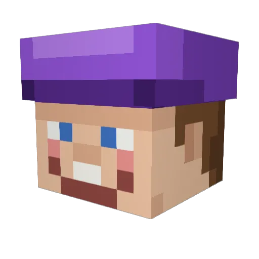 Doknesss Minecraft avatar head, 3D render