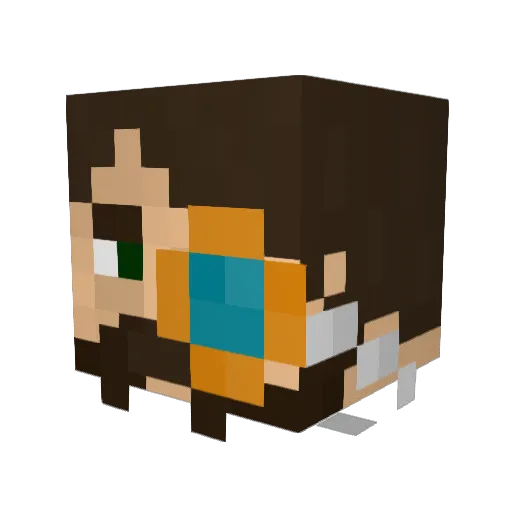 DokterBrain Minecraft avatar head, 3D render