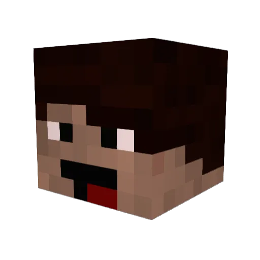 DoktorArroganto Minecraft avatar head, 3D render