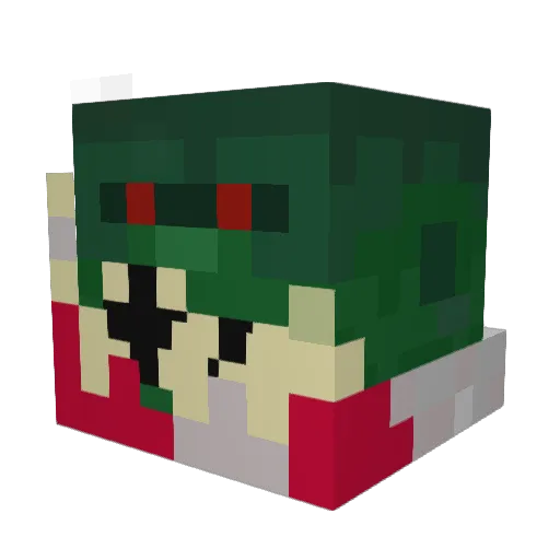 DoktorBot Minecraft avatar head, 3D render