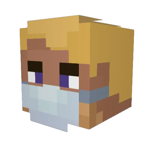 DoktorDlaha Minecraft avatar head, 3D render