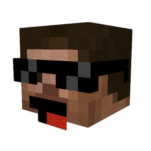 DoktorHest Minecraft avatar head, 3D render