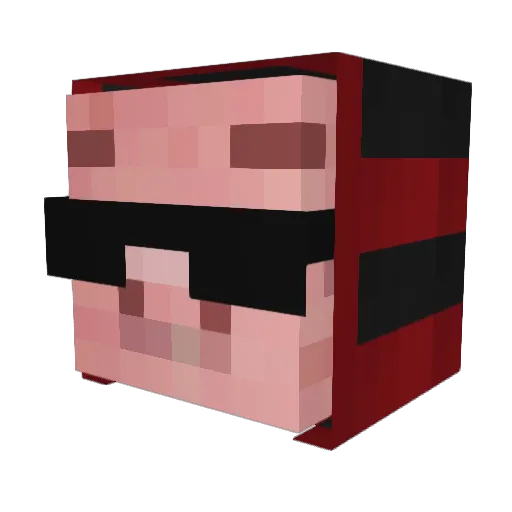 Doktorgulu Minecraft avatar head, 3D render