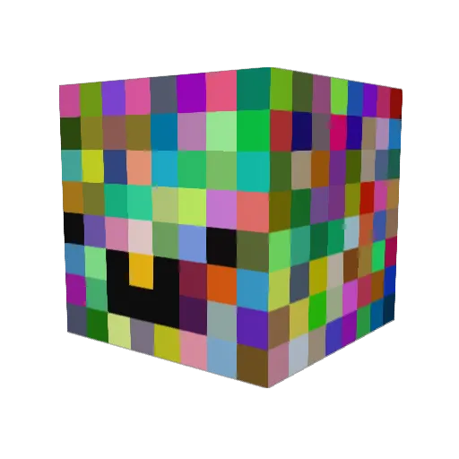 Dokuf Minecraft avatar head, 3D render