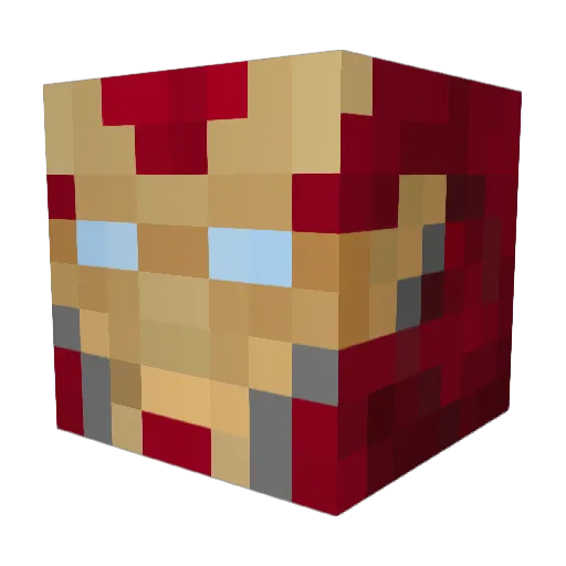 Dokushu Minecraft avatar head, 3D render