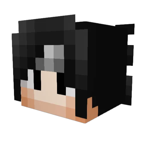 Dokuu Minecraft avatar head, 3D render