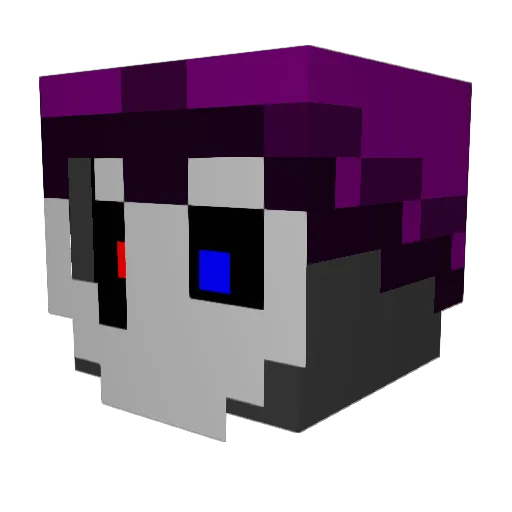 Dokzentir Minecraft avatar head, 3D render