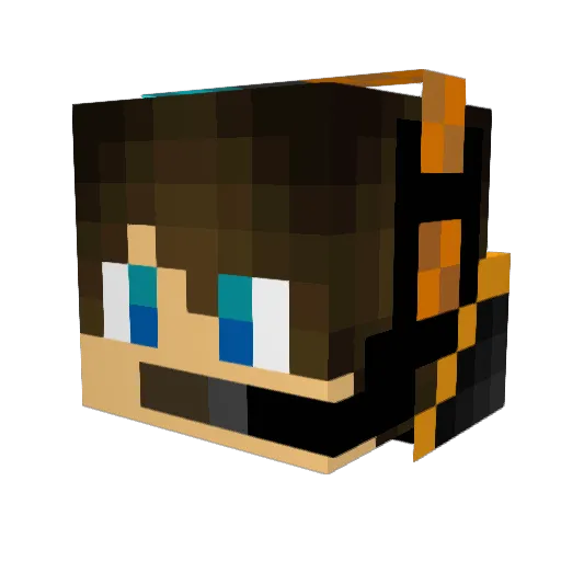 Dol_bo_ebina Minecraft avatar head, 3D render