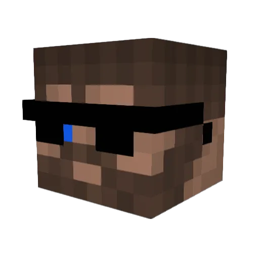 Dolbosrai Minecraft avatar head, 3D render