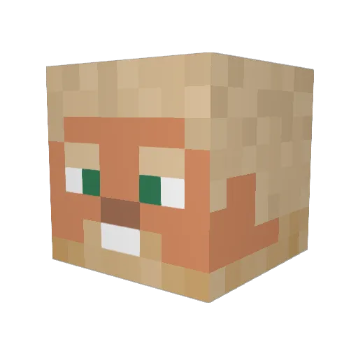 Dolby1021 Minecraft avatar head, 3D render