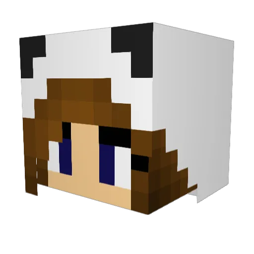 DolceGal Minecraft avatar head, 3D render