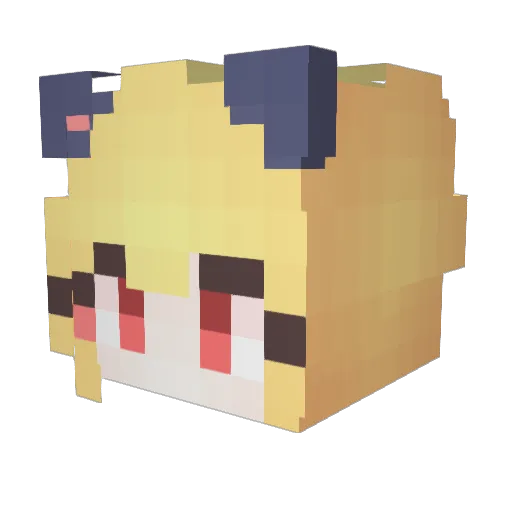 Dolce_Ju Minecraft avatar head, 3D render