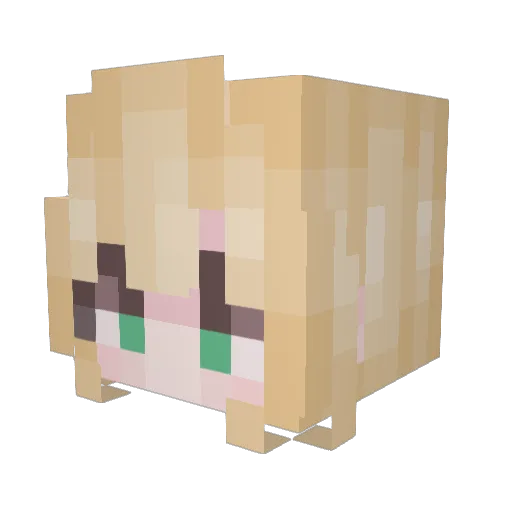 Dolcesocial Minecraft avatar head, 3D render