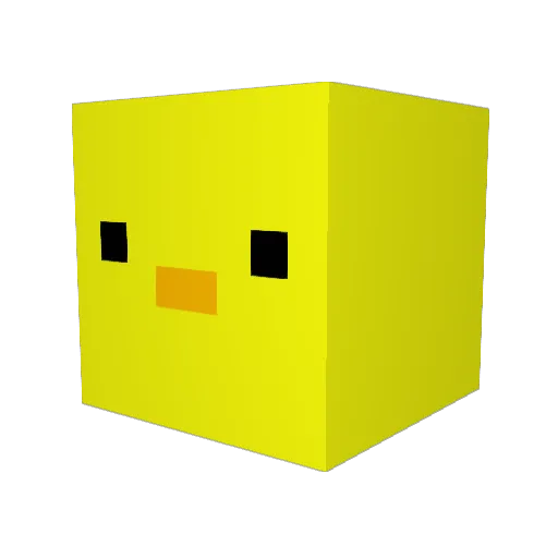 DolexHD Minecraft avatar head, 3D render
