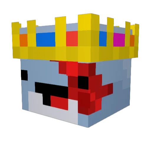 Dolfe Minecraft avatar head, 3D render