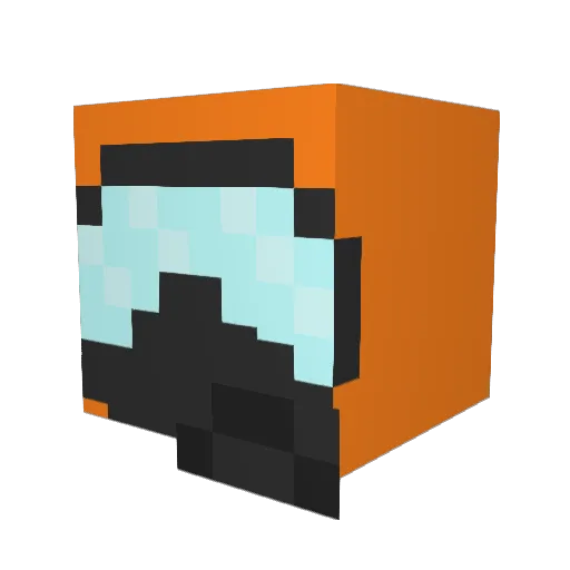 Dolfin1000 Minecraft avatar head, 3D render