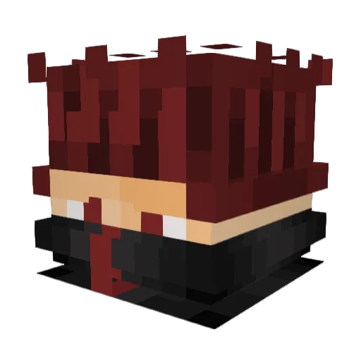 Doli12 Minecraft avatar head, 3D render