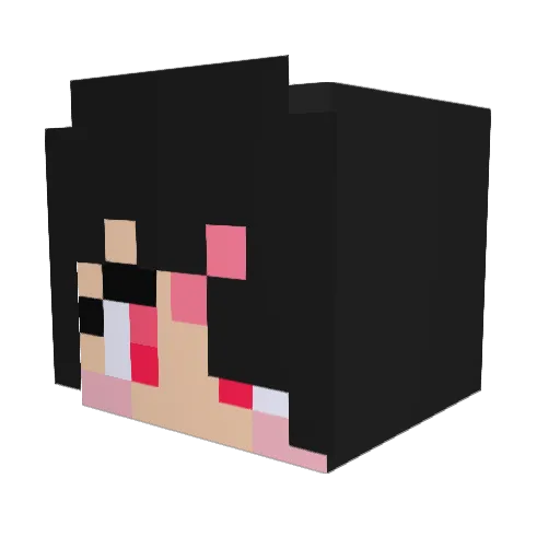 DollSara Minecraft avatar head, 3D render