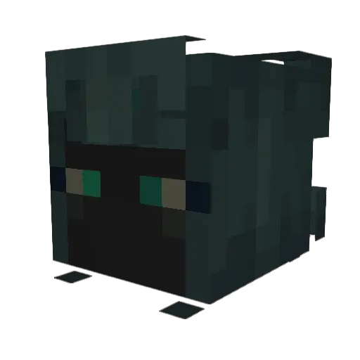 Dollcet Minecraft avatar head, 3D render