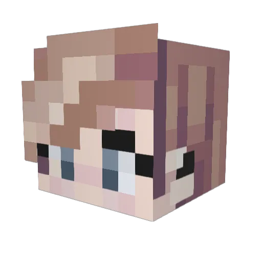 Dolle_09 Minecraft avatar head, 3D render